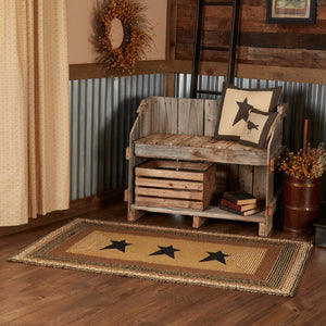 Kettle Grove Rectangle Braided Rug With Stars
