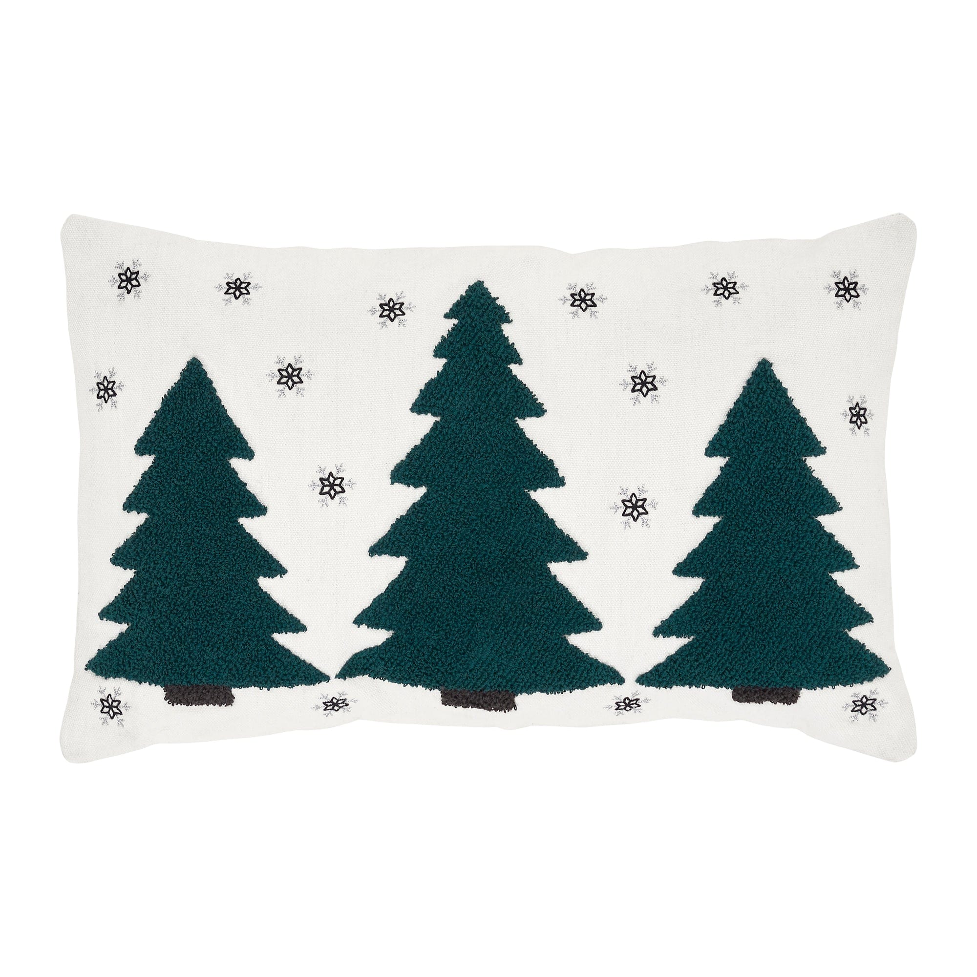 Pine Grove Embroidered Trees Pillow