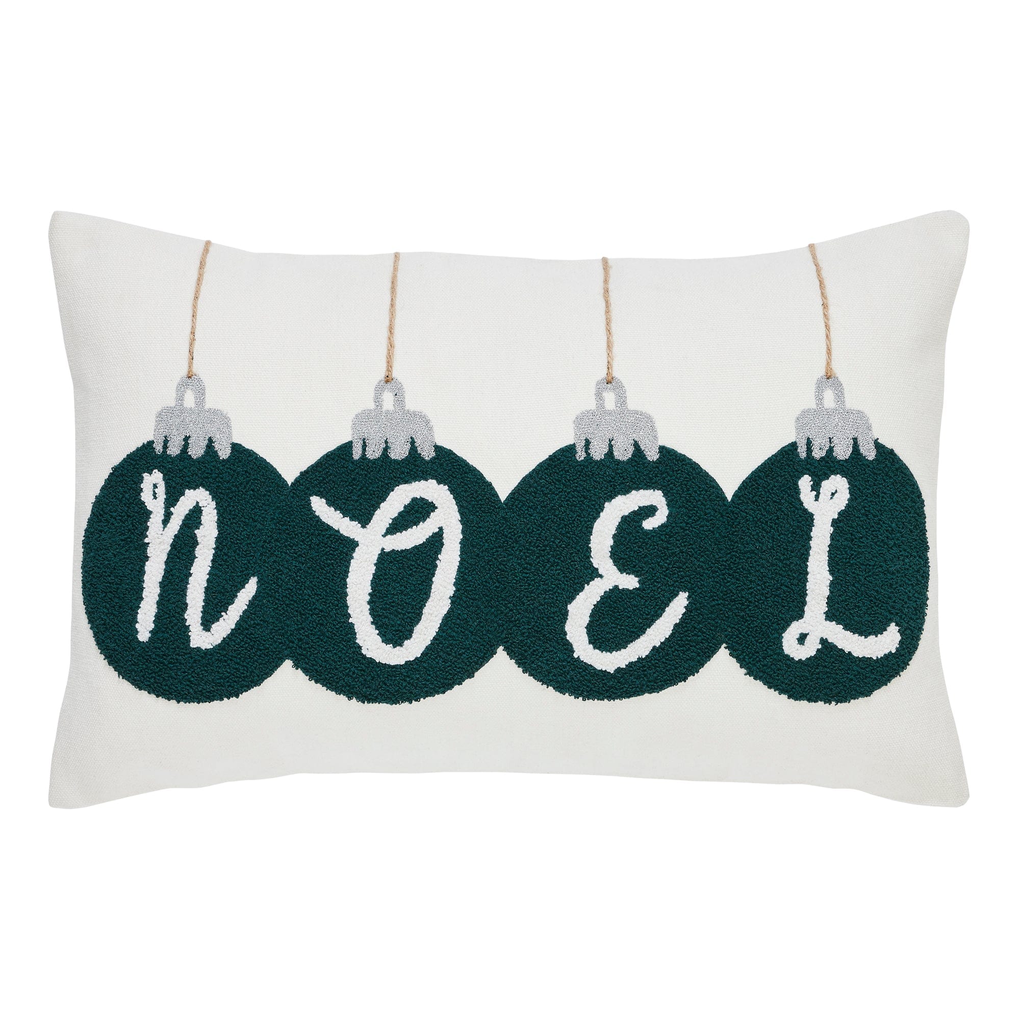 VHC Brands Pine Grove Embroidered Noel Pillow - Thumbnail 3