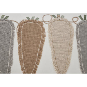 Burlap Applique Carrot Pillow