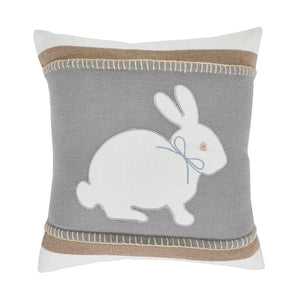 Burlap Applique Bunny Pillow