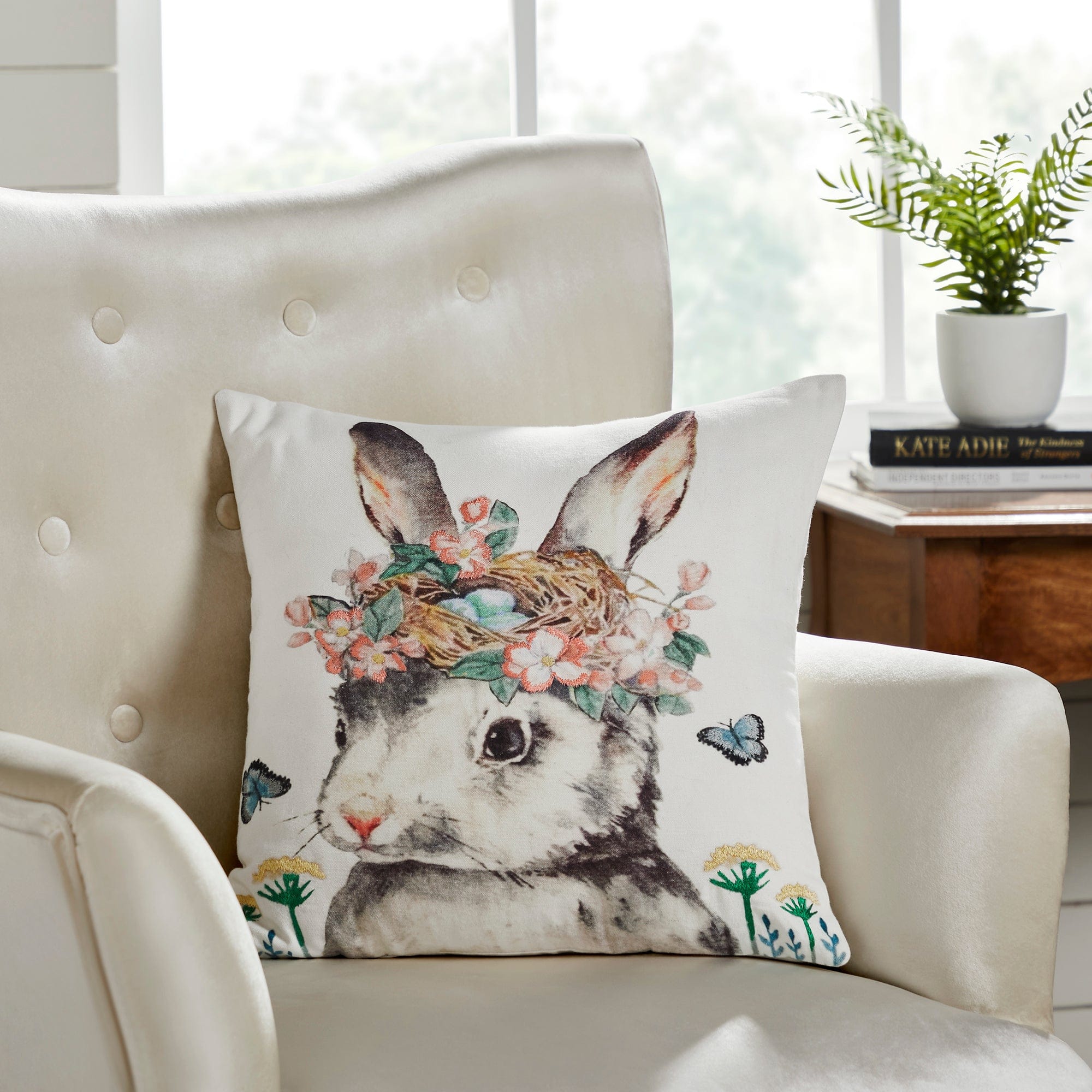 Garden Bunny Pillow