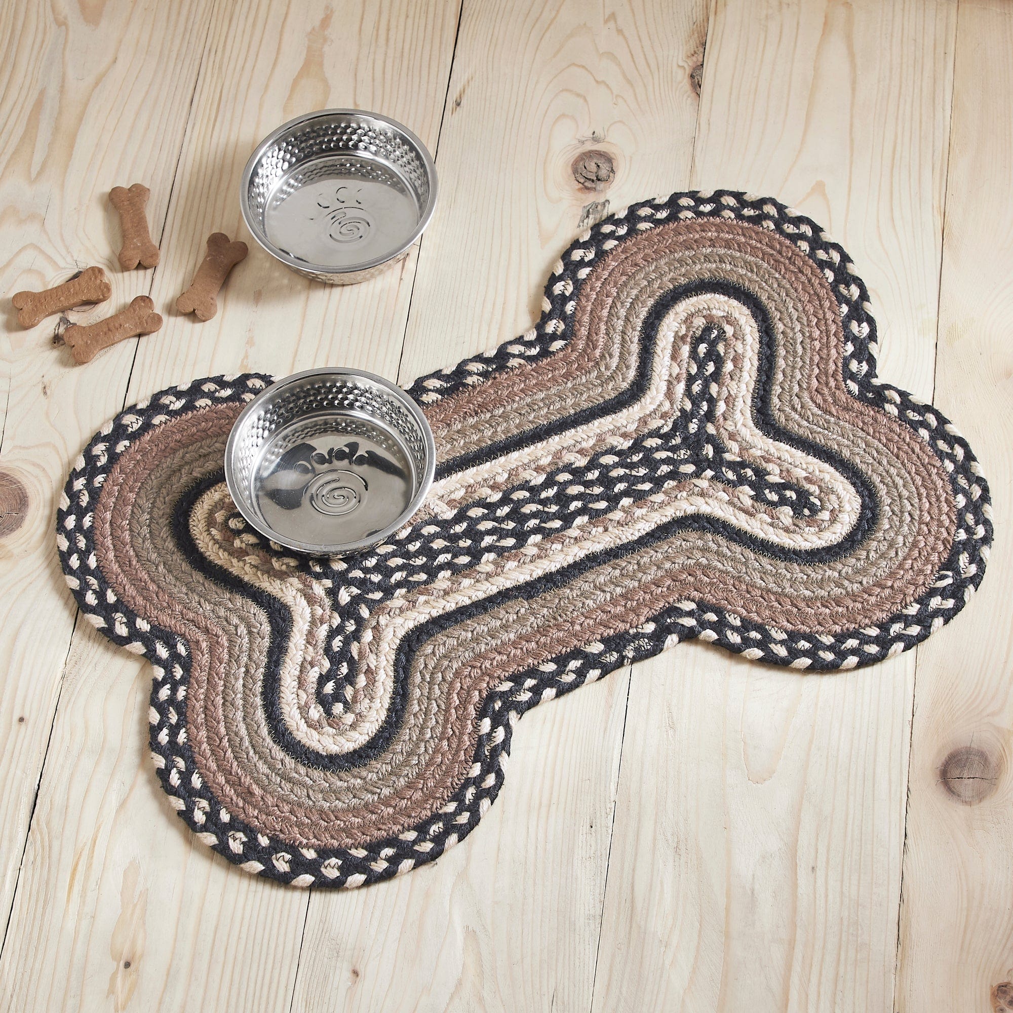 Sawyer Mill Charcoal Dog Bone Placemat Rug