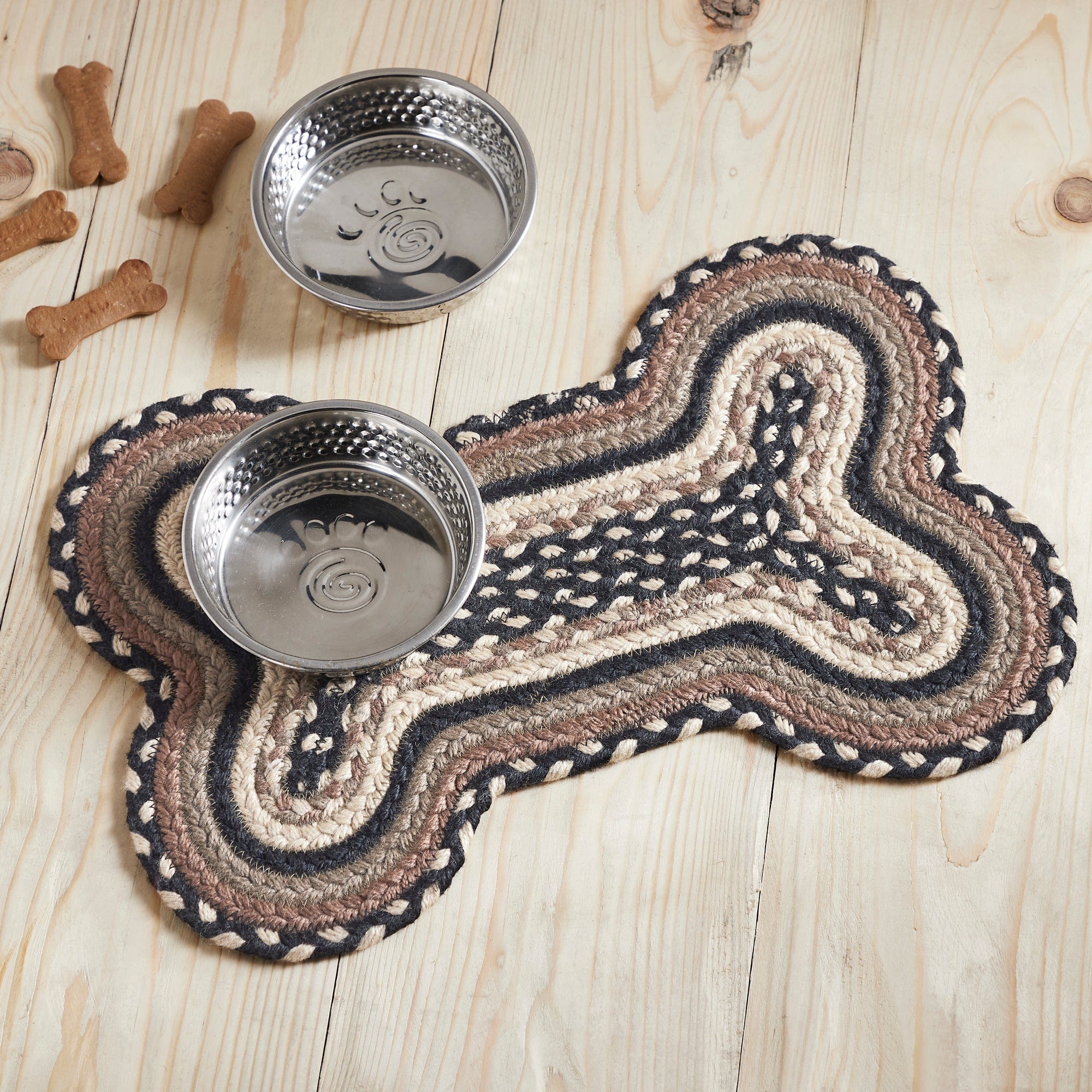 Sawyer Mill Charcoal Dog Bone Placemat Rug