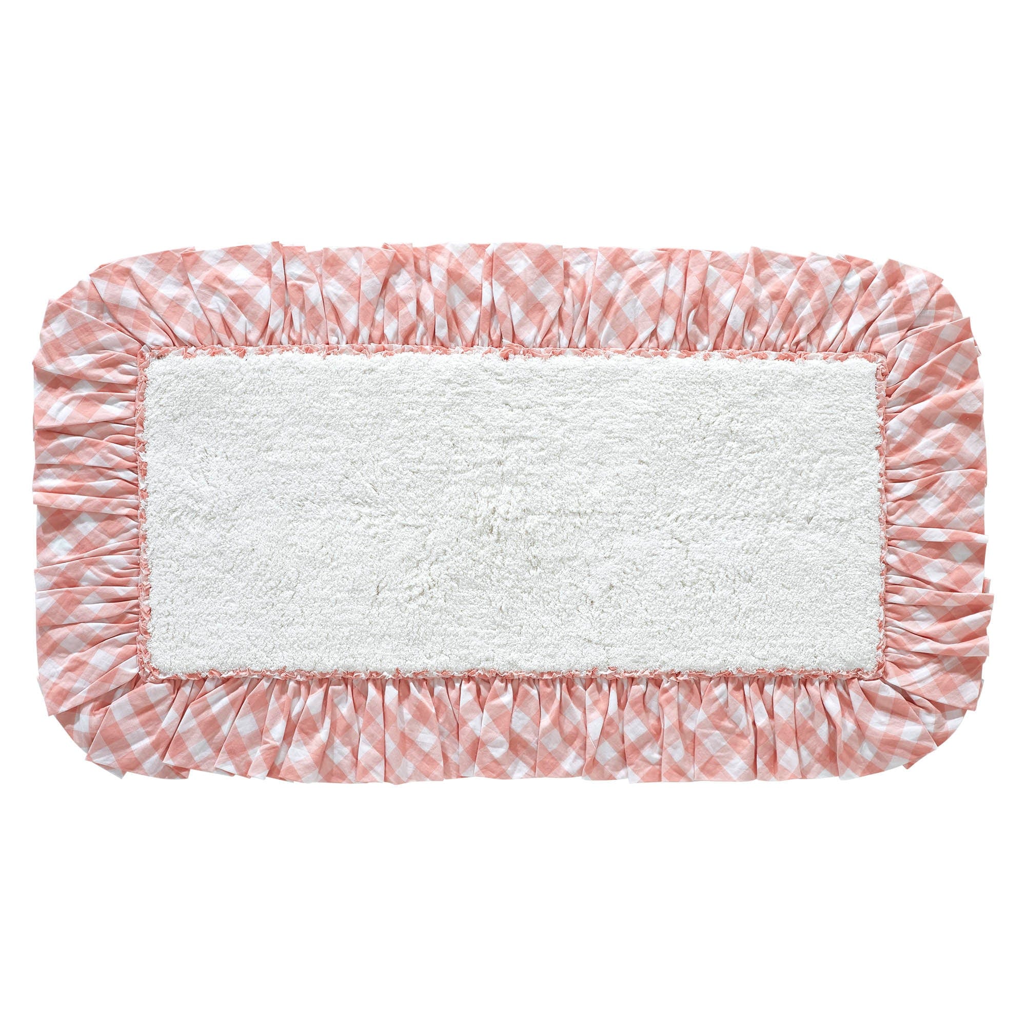 Annie Coral Buffalo Check Bath Mat