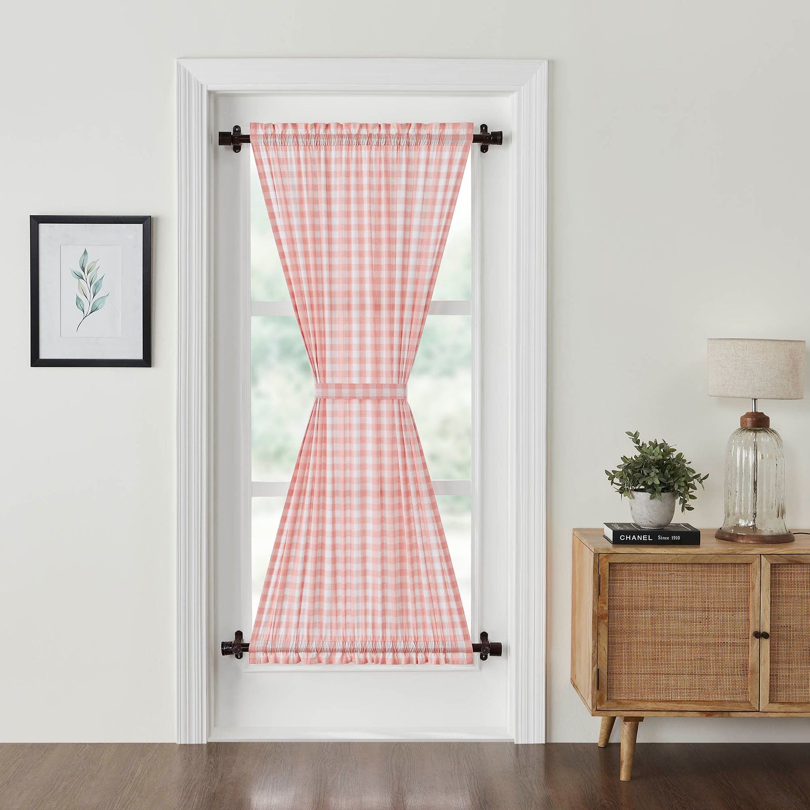 Annie Coral Buffalo Check Door Panel
