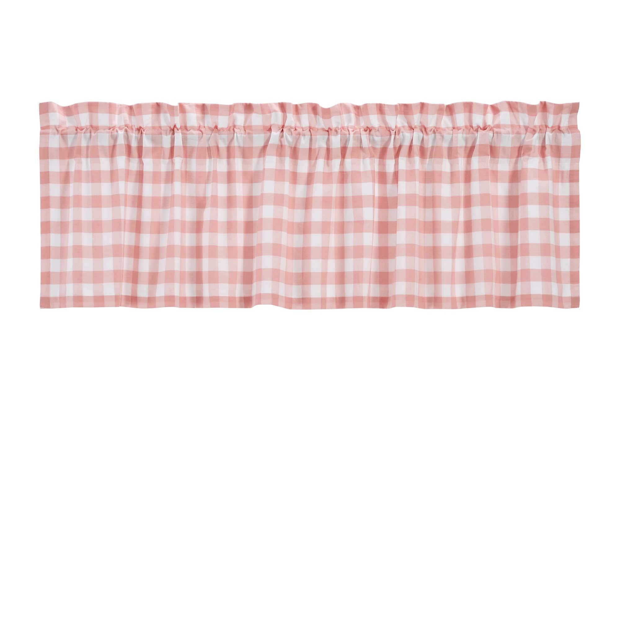 Annie Coral Buffalo Check Valance