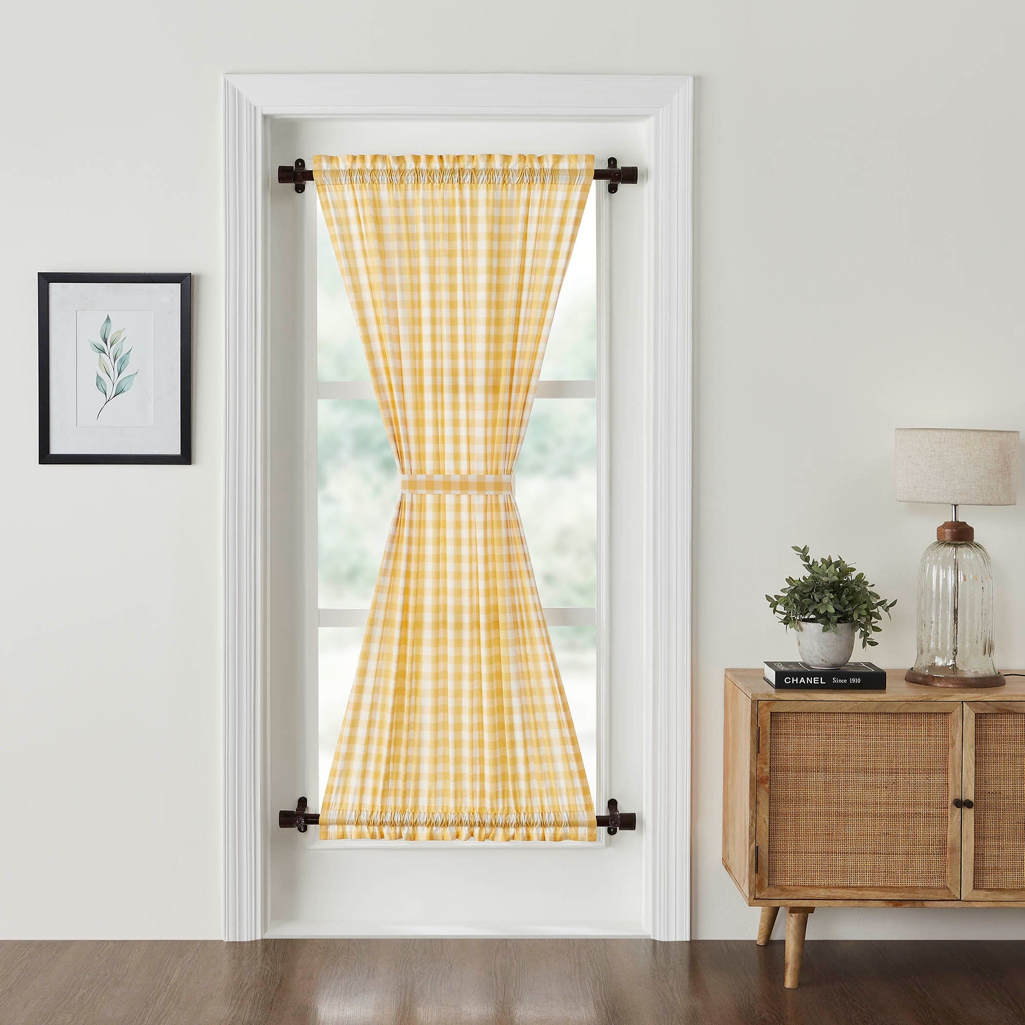 Annie Yellow Buffalo Check Door Panel