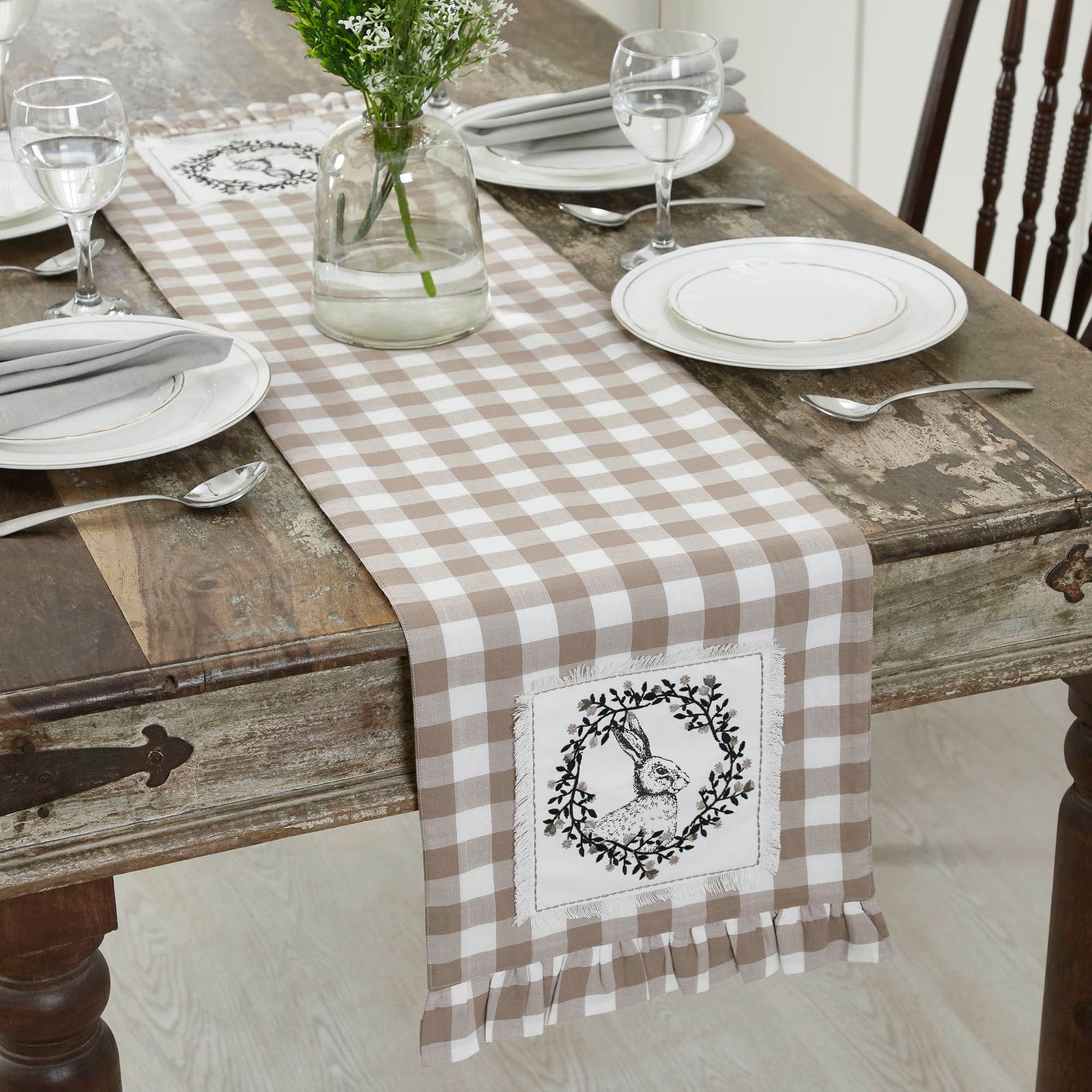 Vintage Hare Table Runner