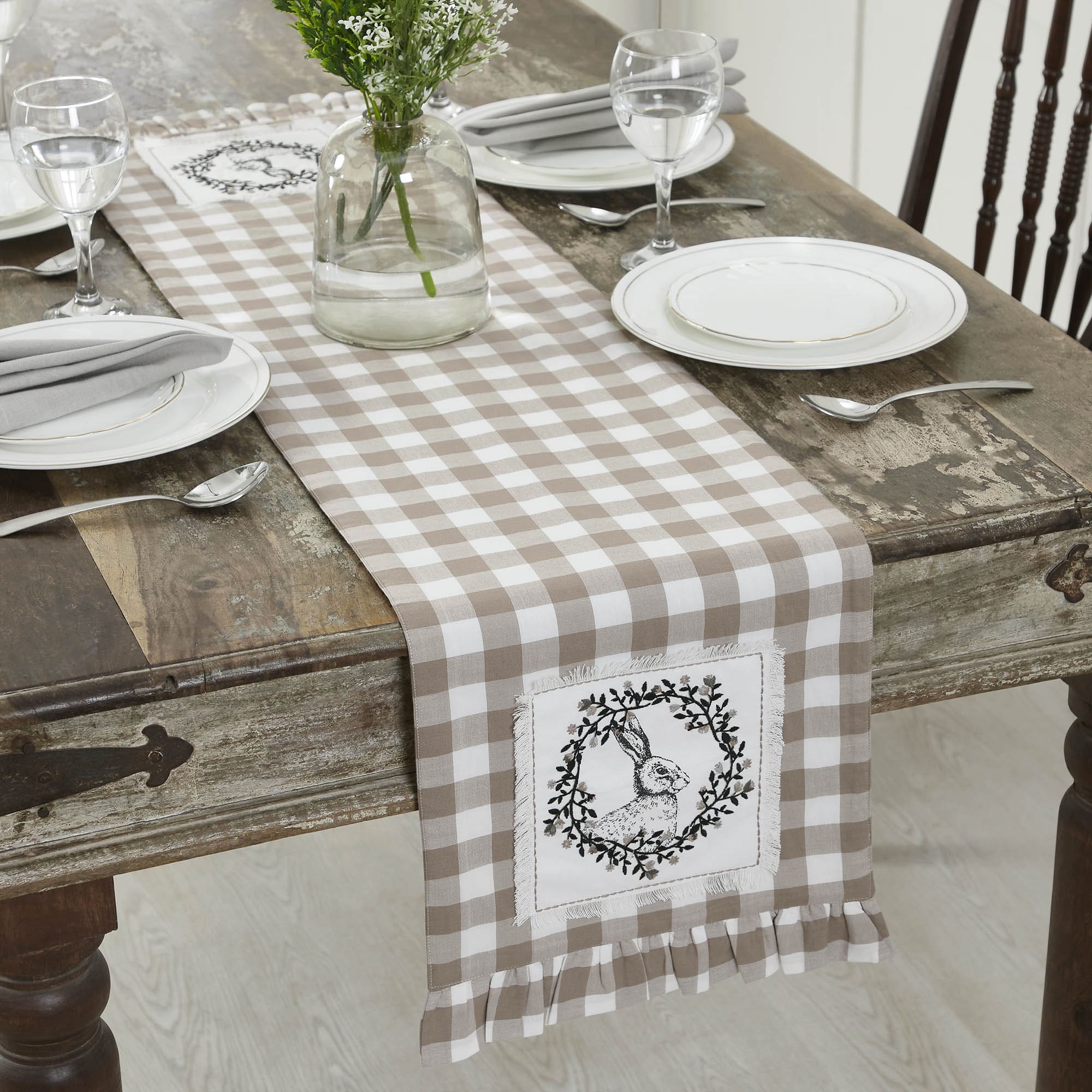 Vintage Hare Table Runner