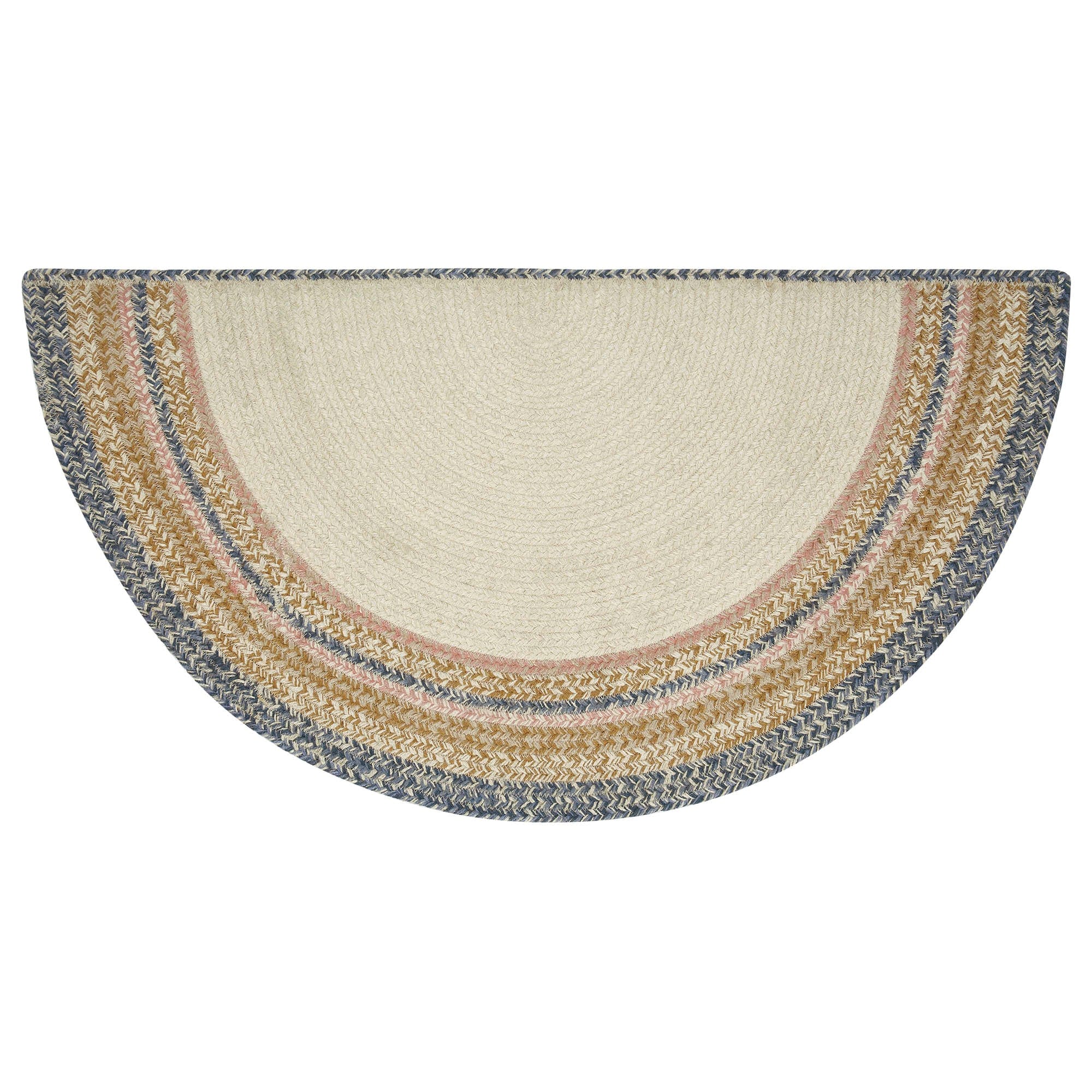 Kaila Happy Spring Jute Half Circle Rug w/ Pad