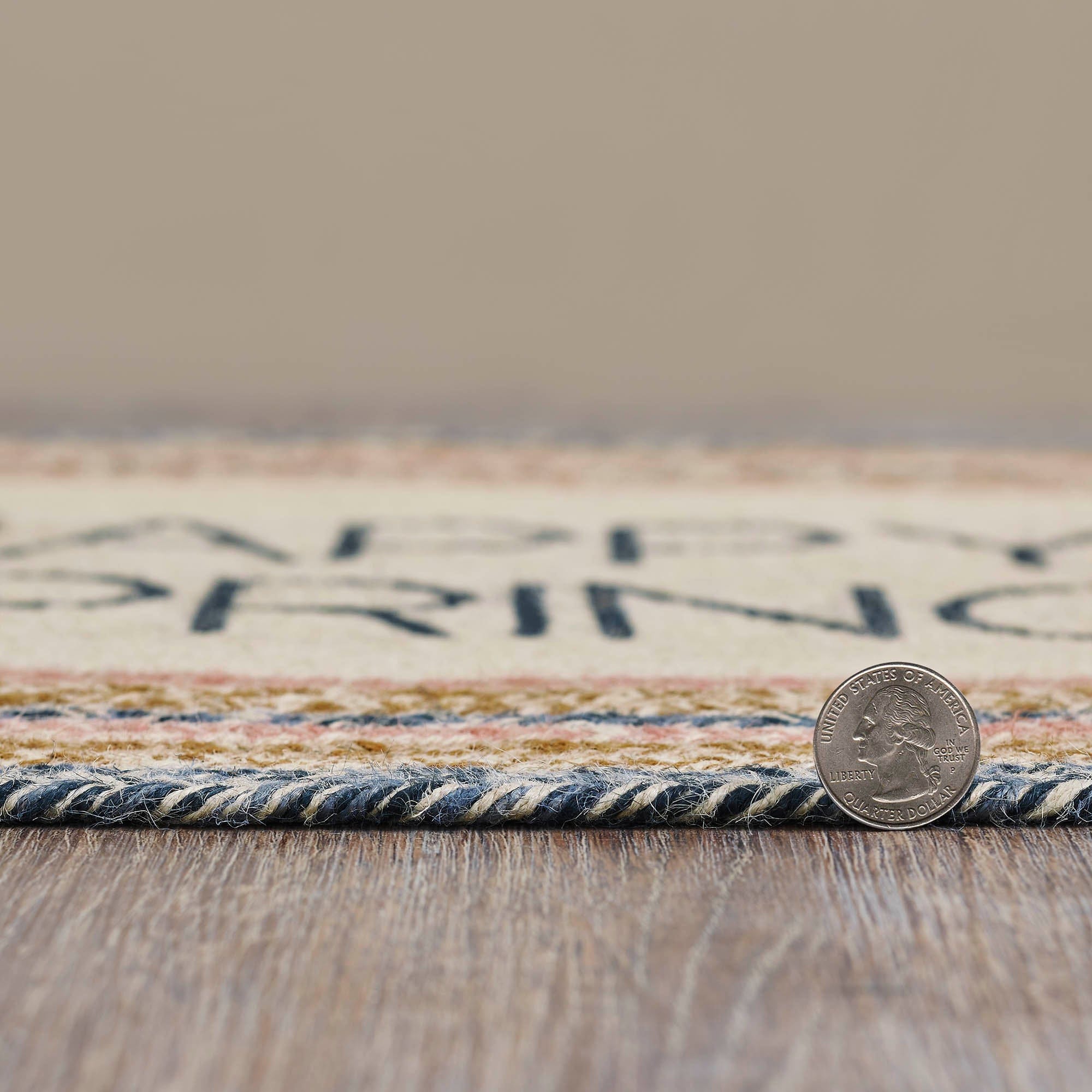 Kaila Happy Spring Jute Oval Rug - Retro Barn Country Linens