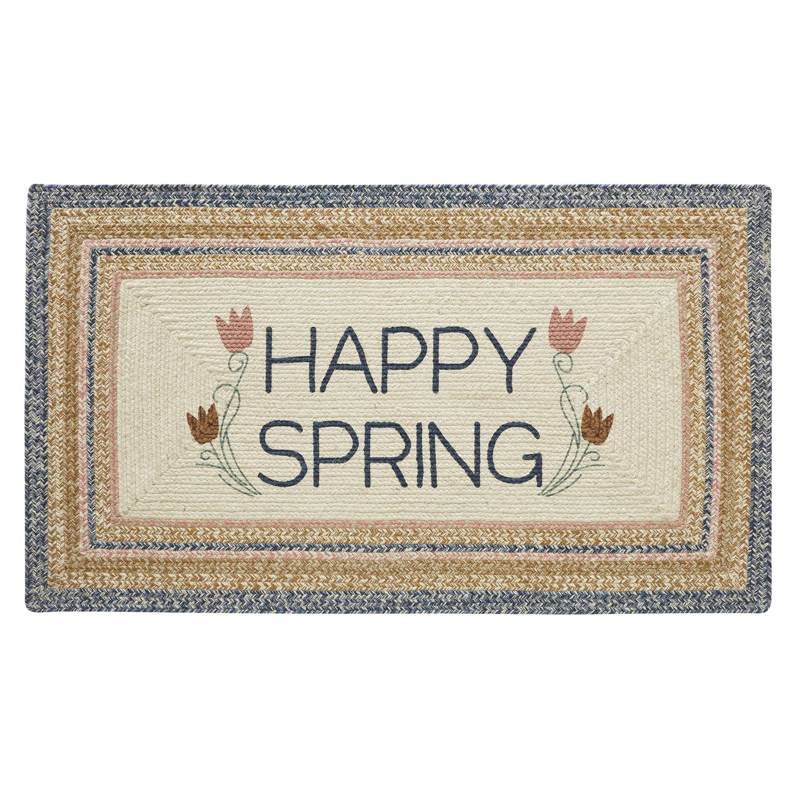 Kaila Happy Spring Jute Rectangle Rug w/ Pad
