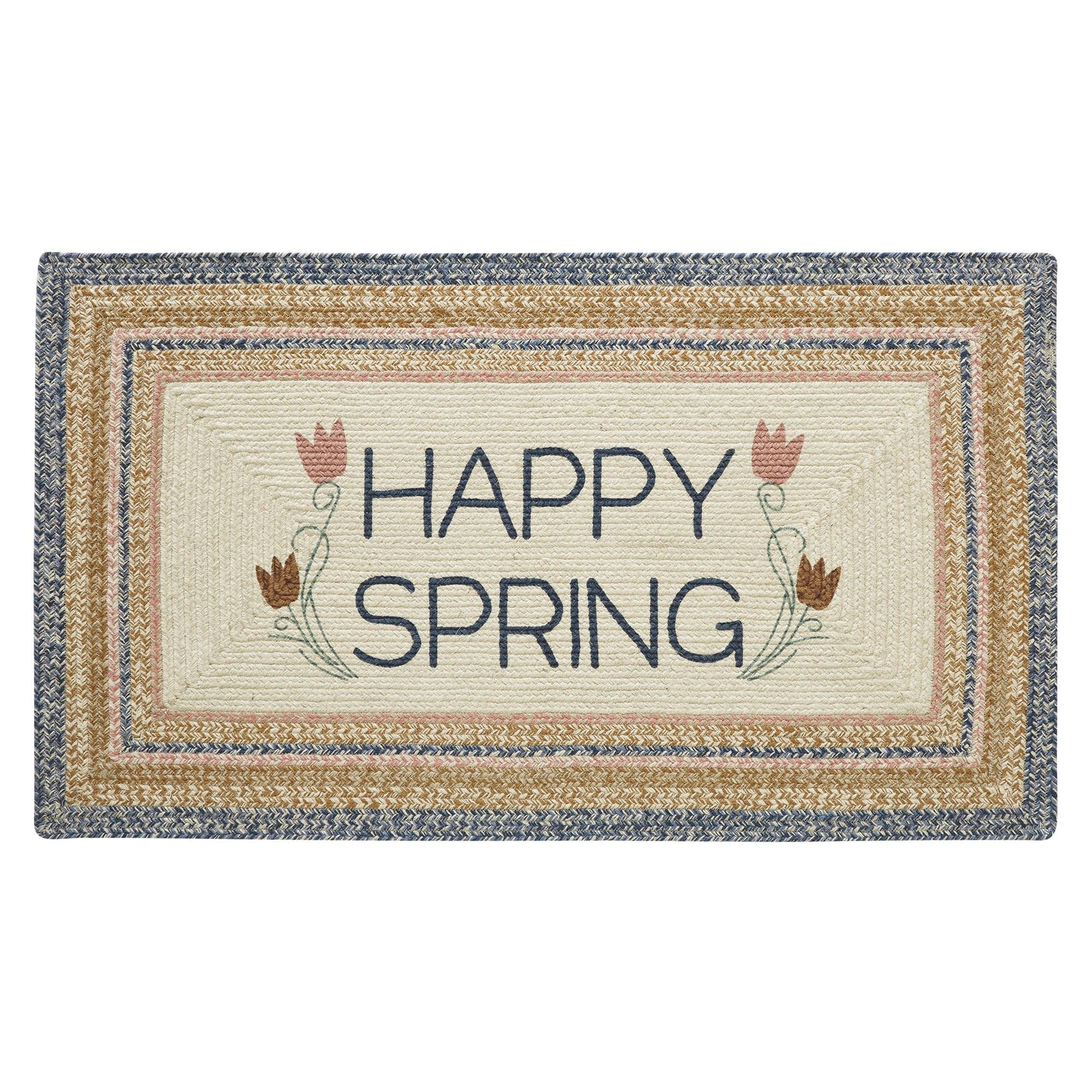 Kaila Happy Spring Jute Rectangle Rug w/ Pad