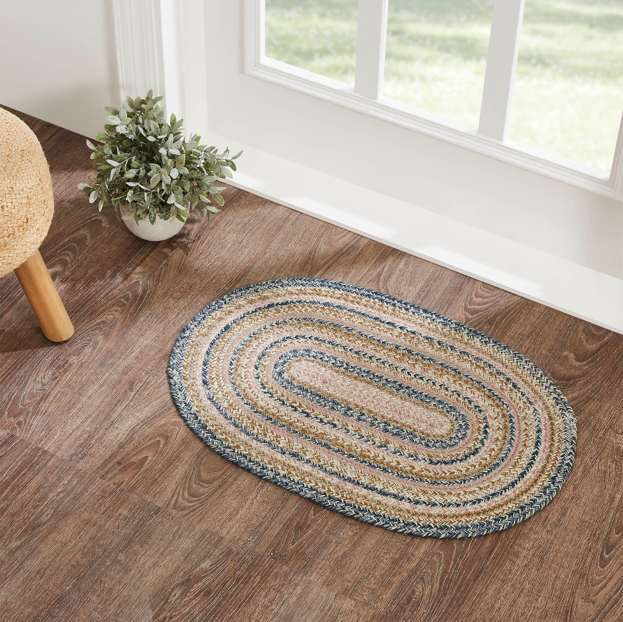 Kaila Jute Oval Braided Rug w/ Pad