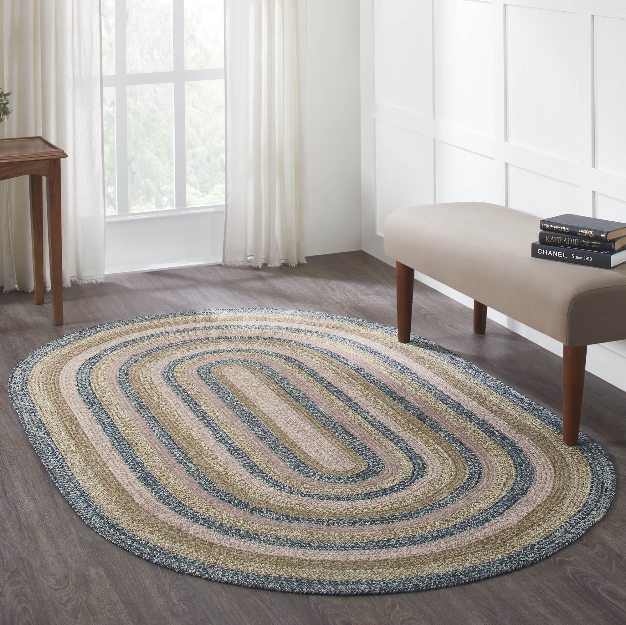 Kaila Jute Oval Braided Rug w/ Pad