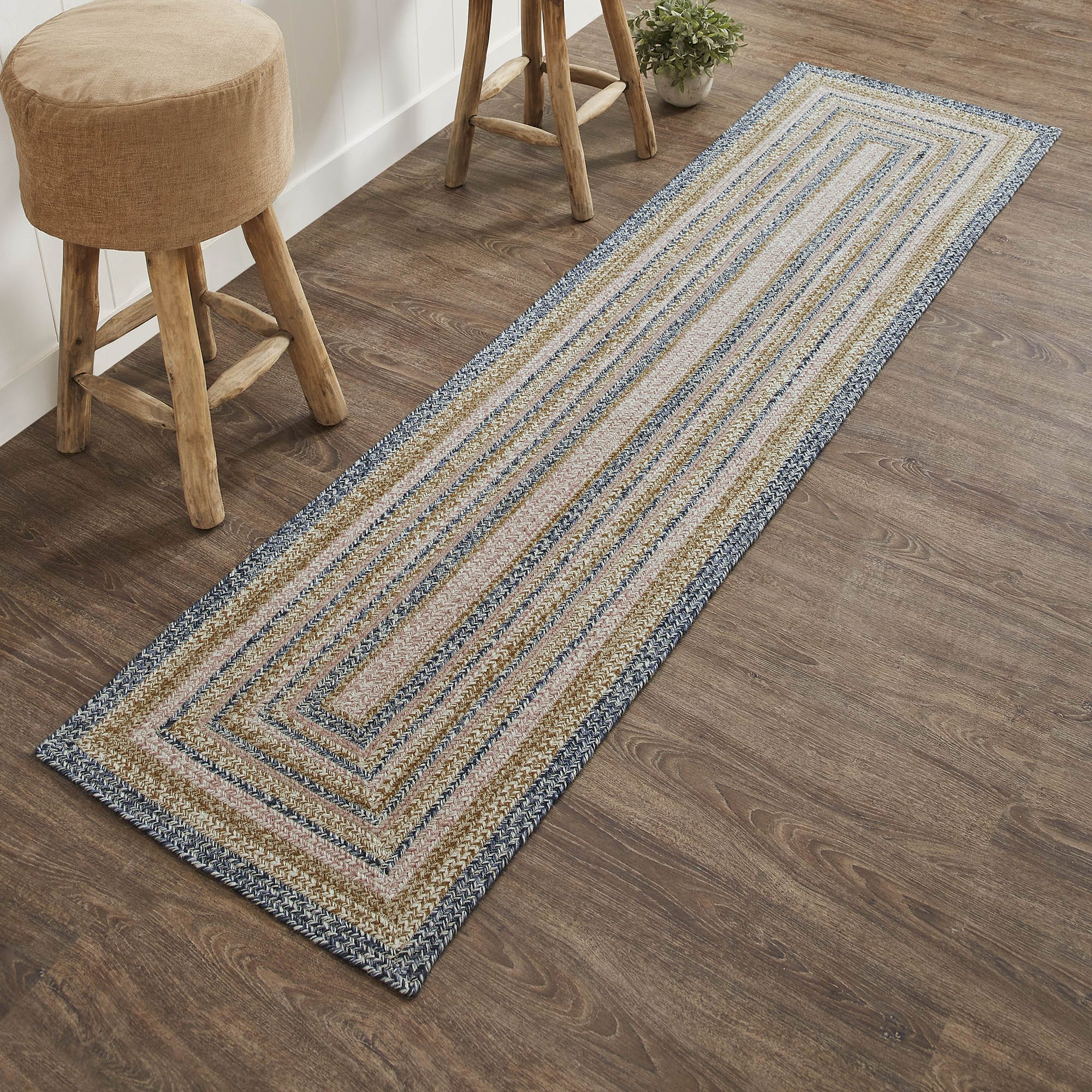 Kaila Jute Rectangle Braided Rug w/ Pad