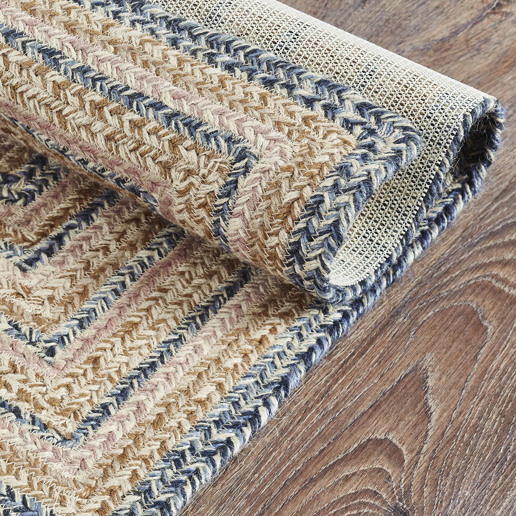 Kaila Jute Rectangle Braided Rug - Retro Barn Country Linens