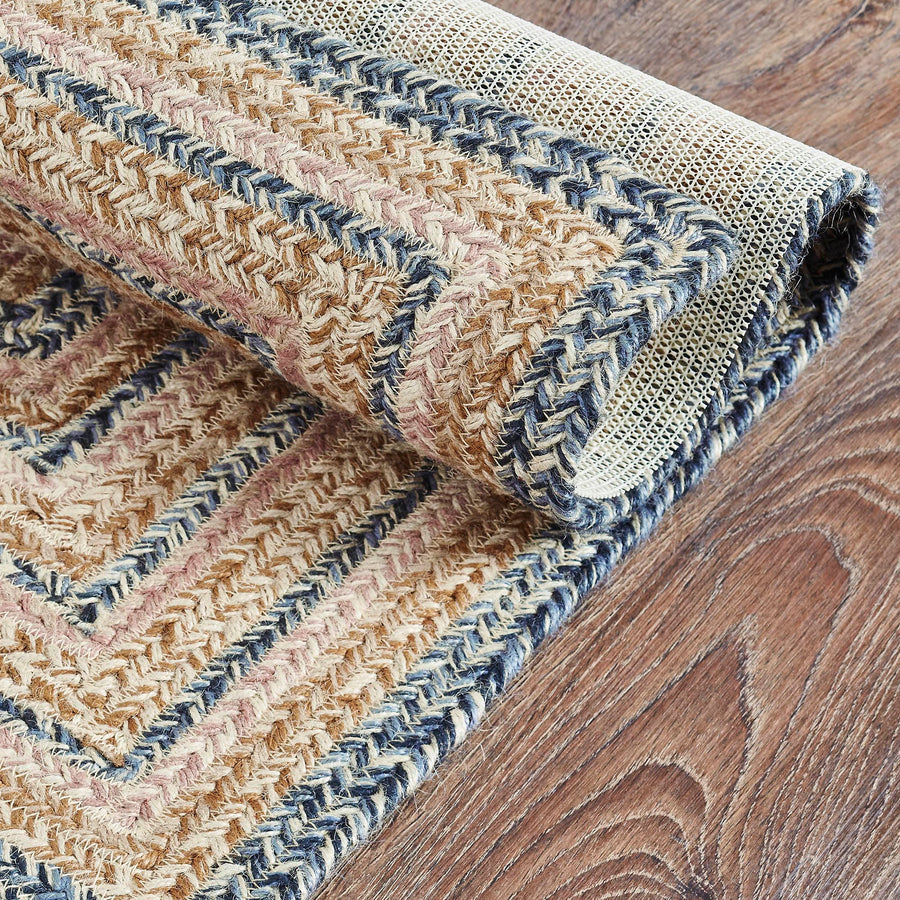 Kaila Jute Rectangle Braided Rug w/ Pad