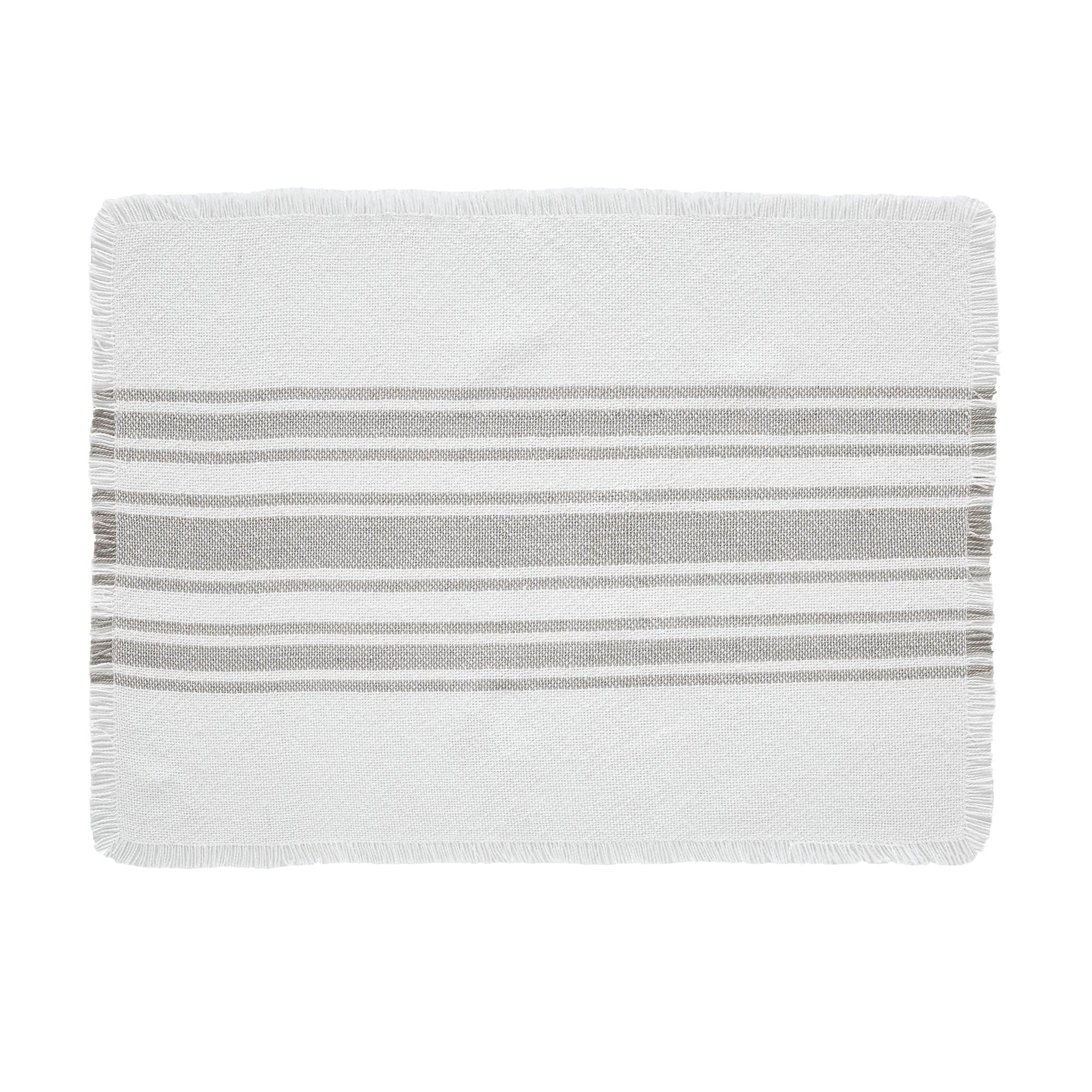 Dove Grey Stripe Indoor/ Outdoor Placemat Set of 6