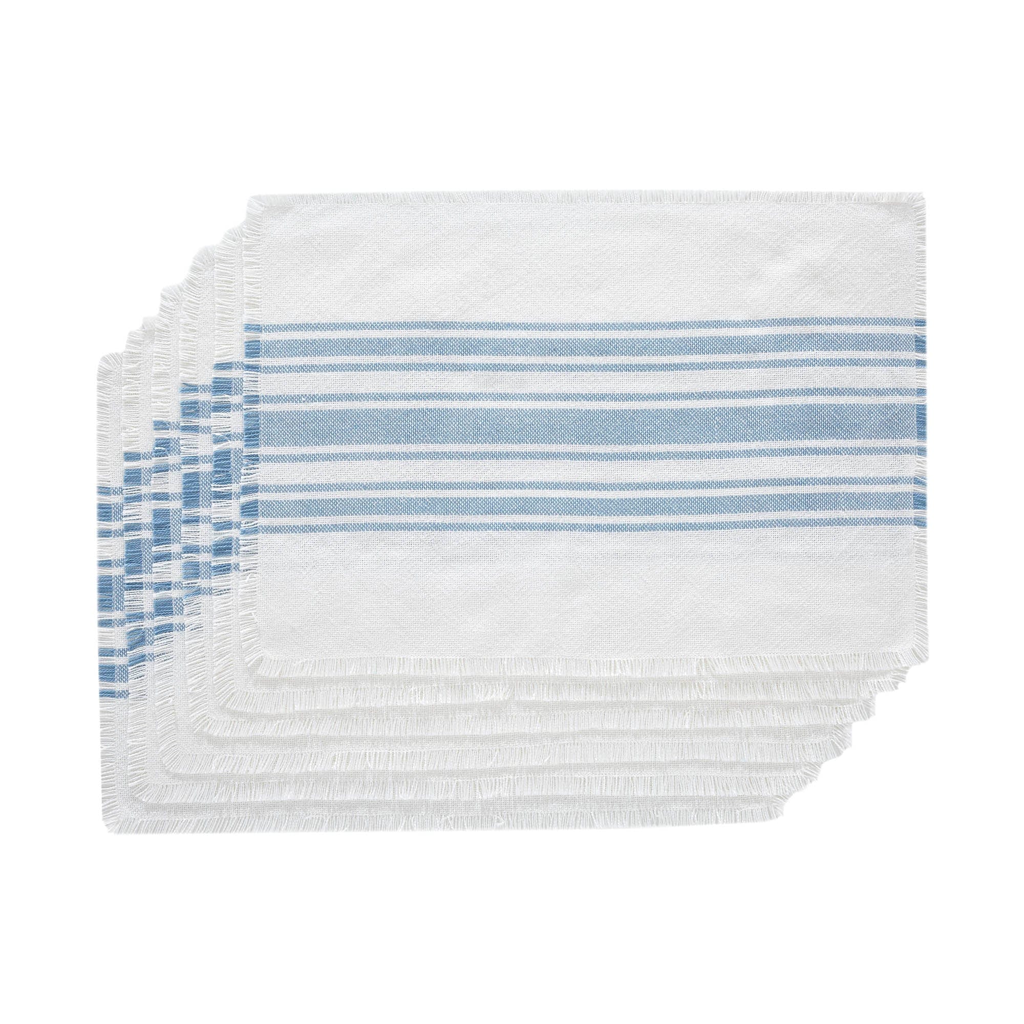 Blue Stripe Indoor/ Outdoor Placemat Set of 6