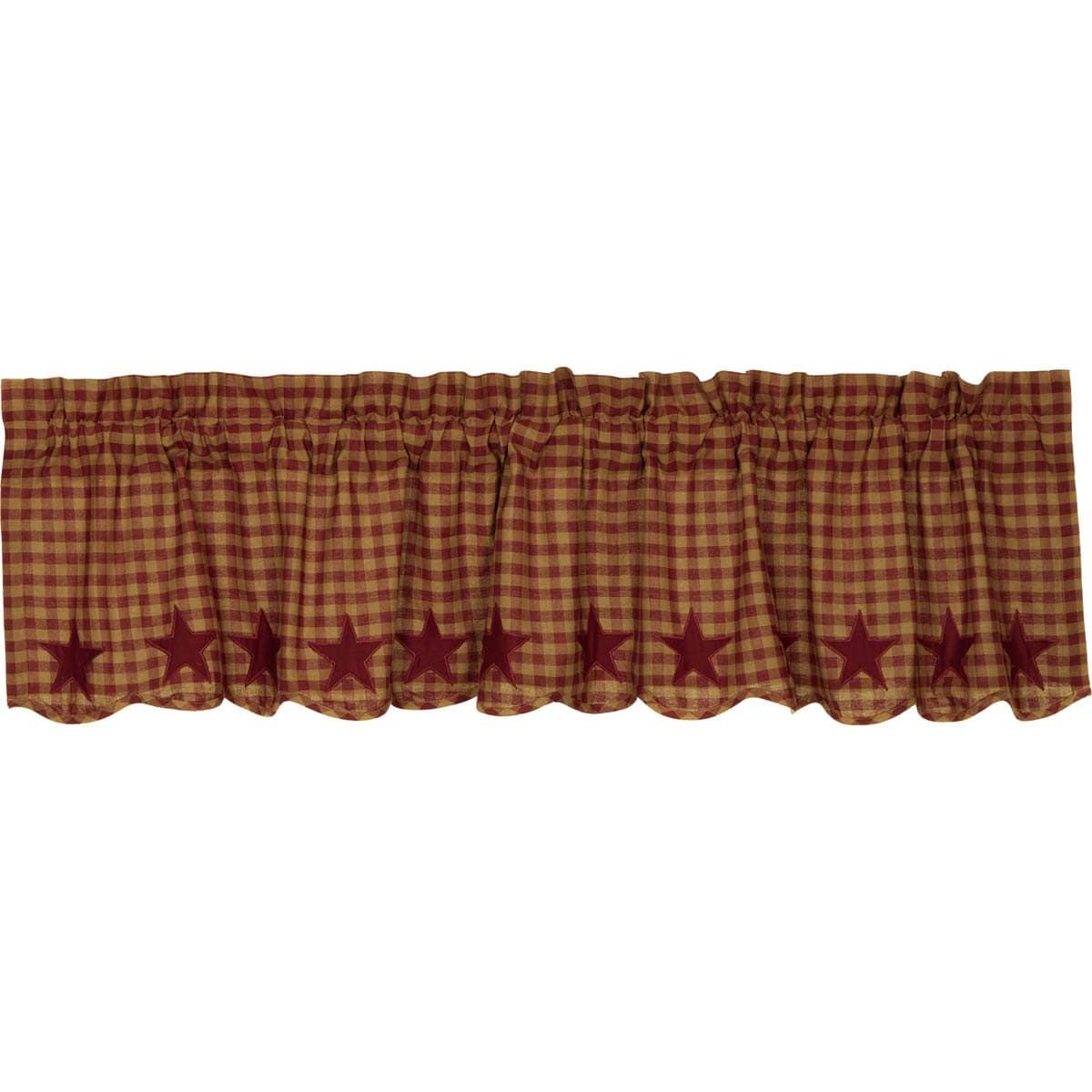 Burgundy Star Valance