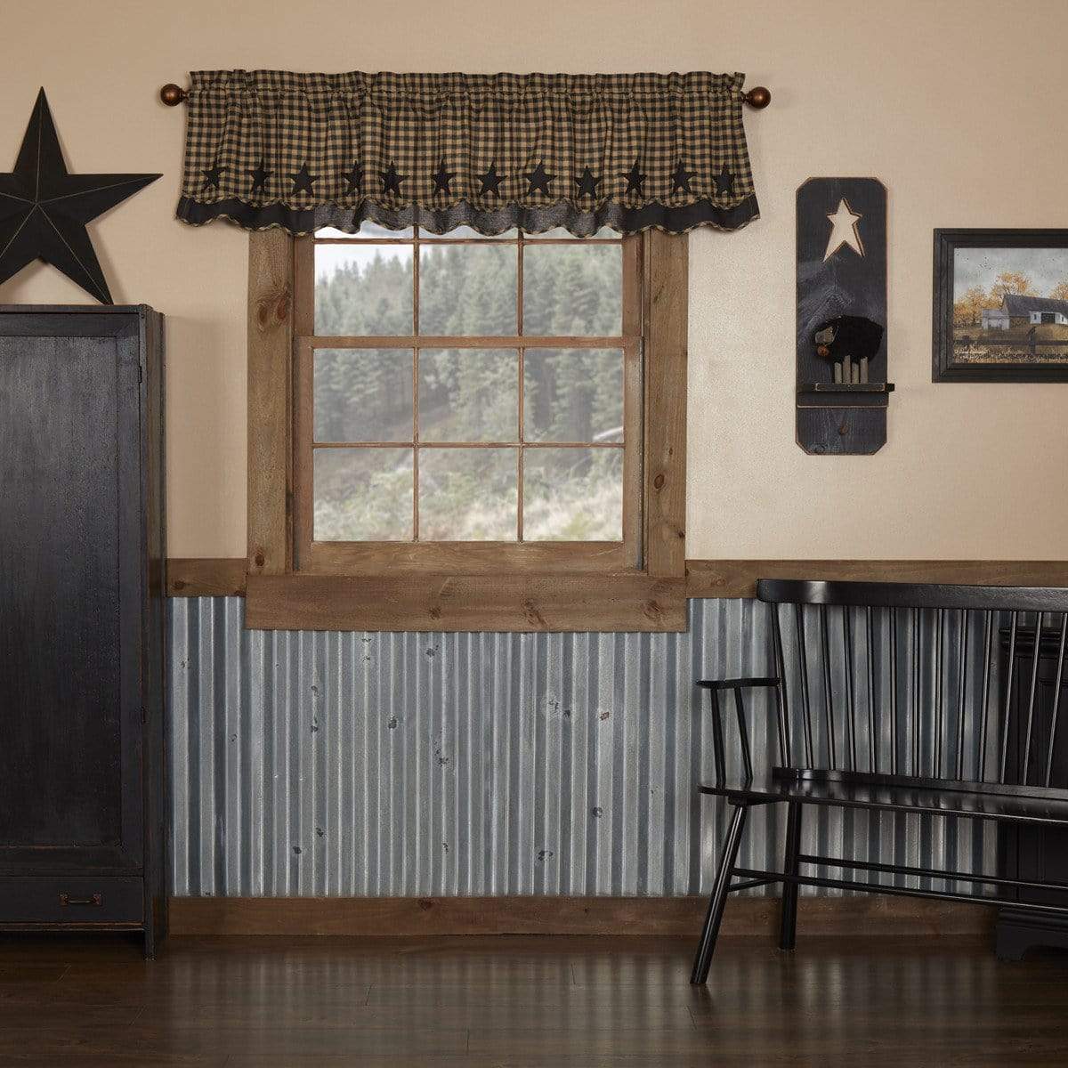 Black Star Layered Valance