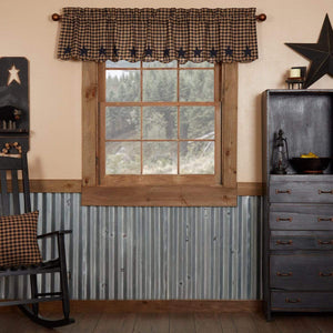 Navy Star Valance
