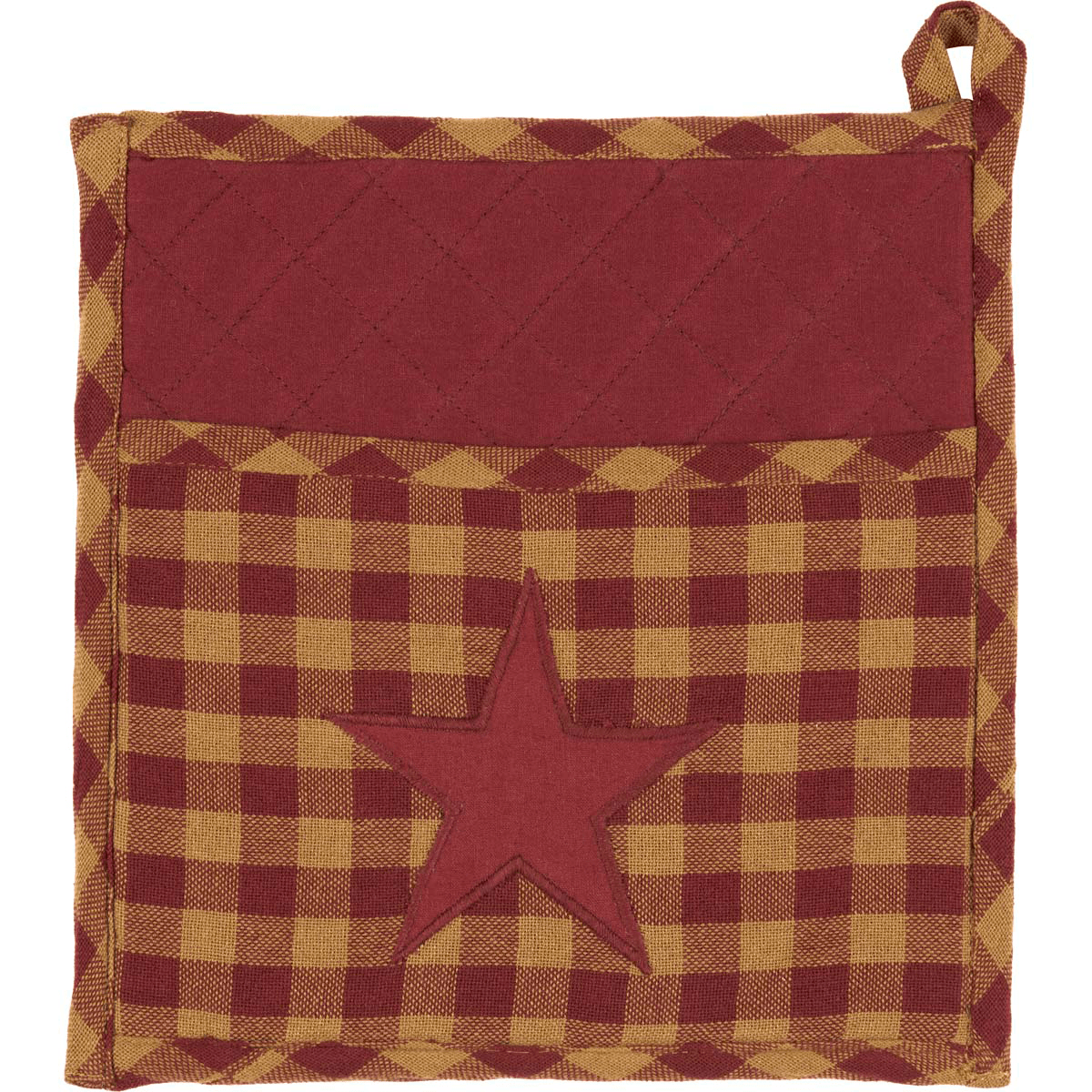 Burgundy Star Pot Holder