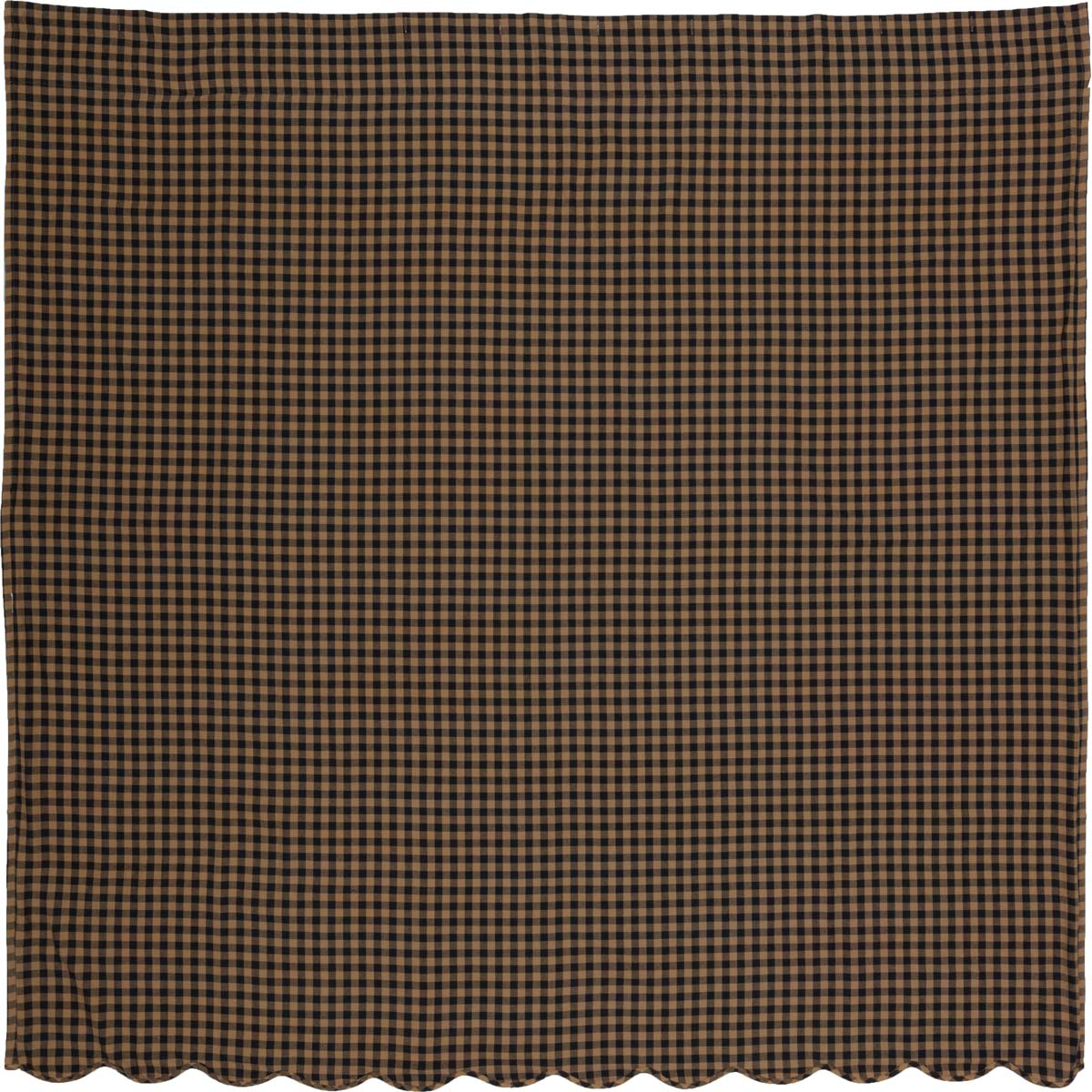 Black Check Shower Curtain