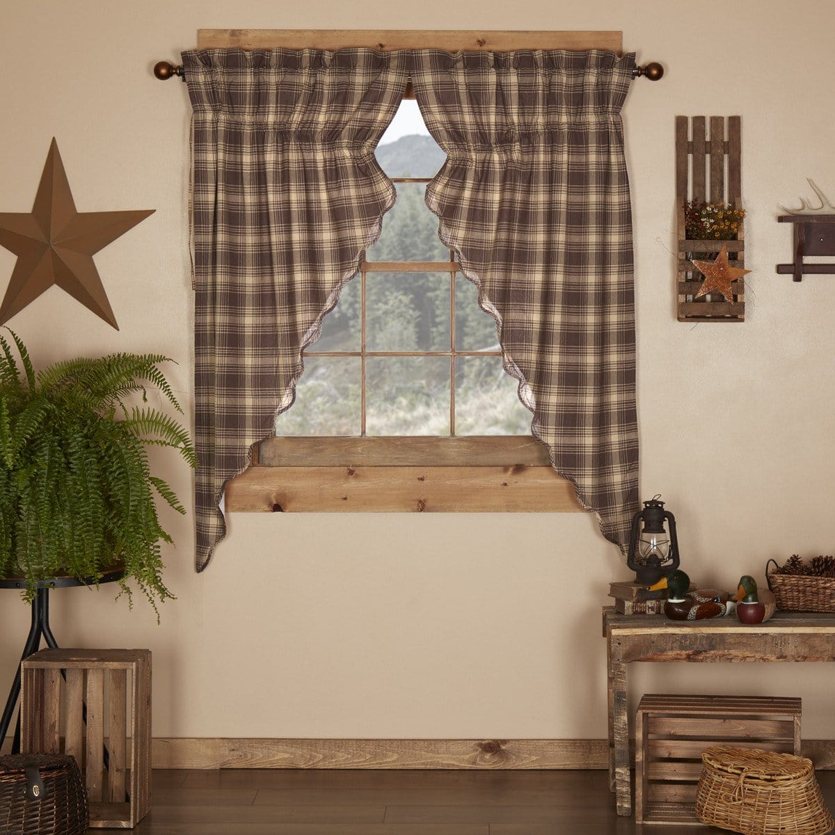 Dawson Star Prairie Curtain - Retro Barn Country Linens