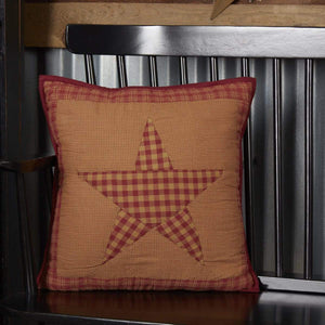 Ninepatch Star Large Quilted Pillow