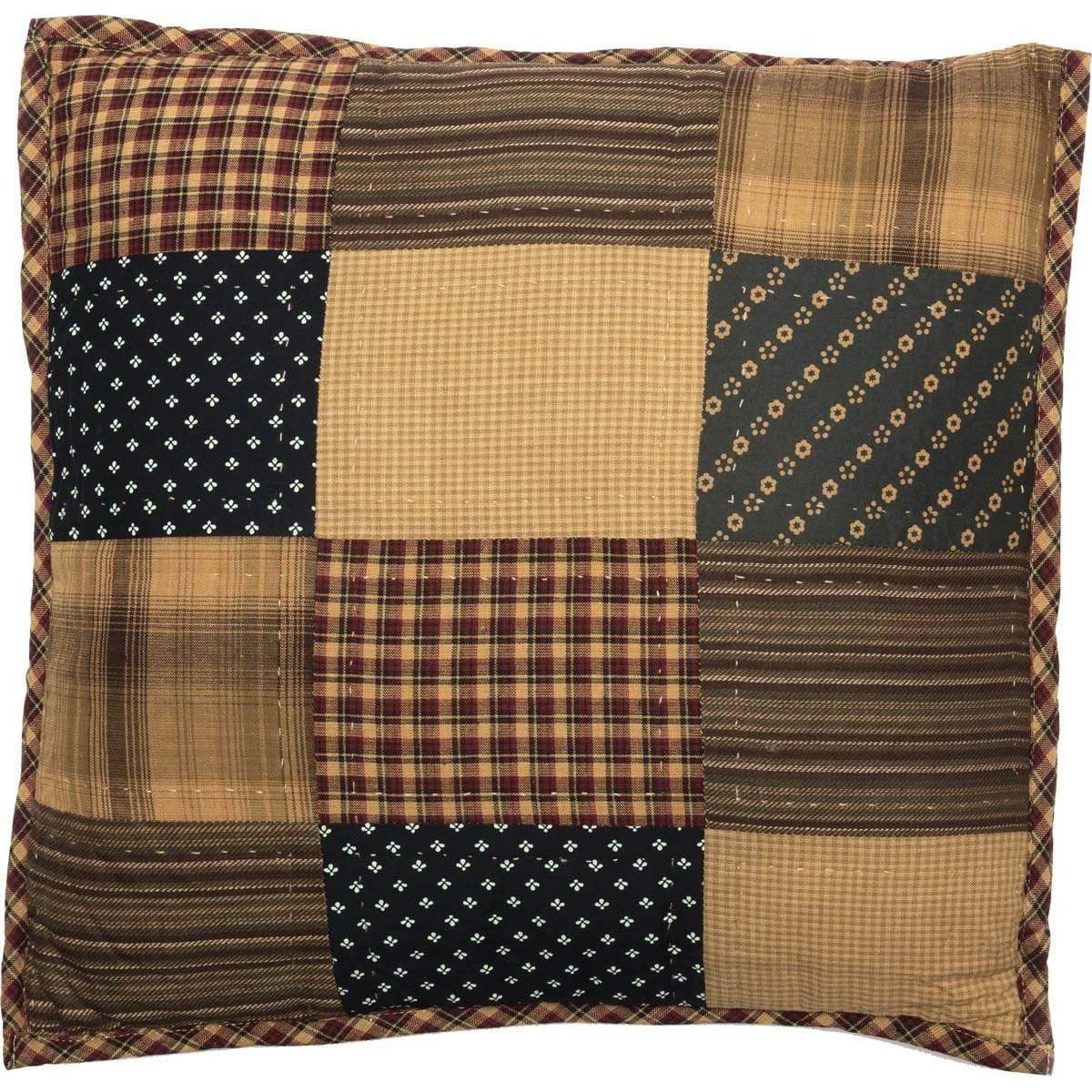 Patriotic Patch Quilted Pillow