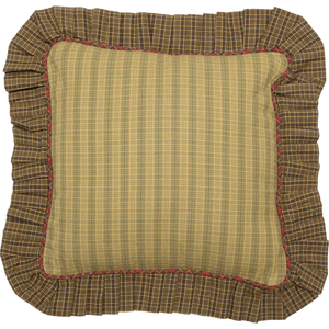 Tea Cabin Ruffled Fabric Pillow