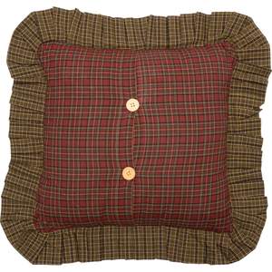 Tea Cabin Ruffled Fabric Pillow