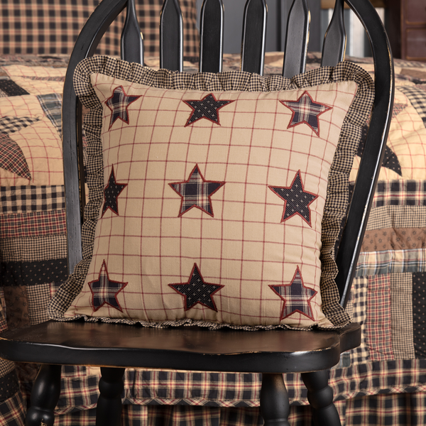 Bingham Star Fabric Toss Pillow with Applique Stars