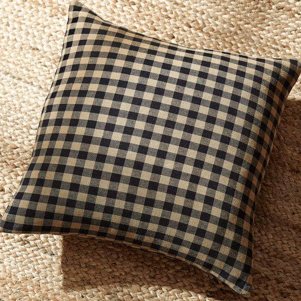 Black Check 16" Pillow