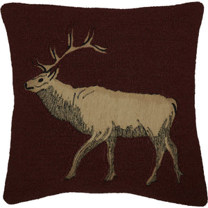 Beckham Elk Hooked Pillow