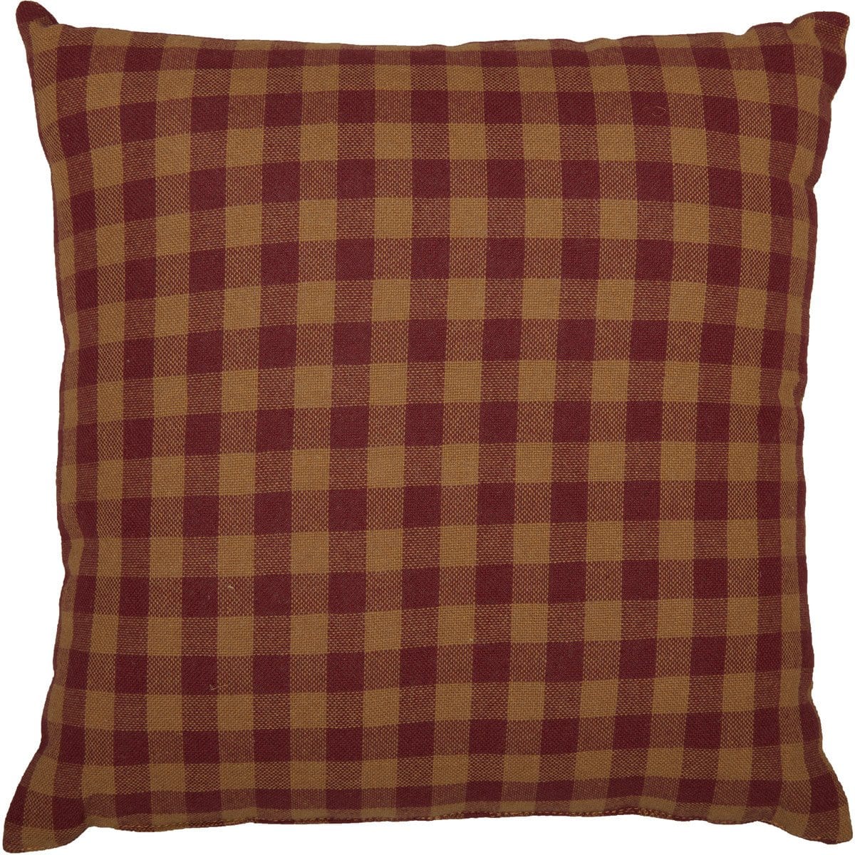 Burgundy Check Prim Blessings Pillow