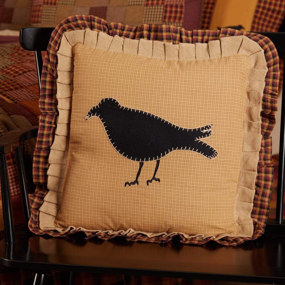 Primitive Crow Pillow