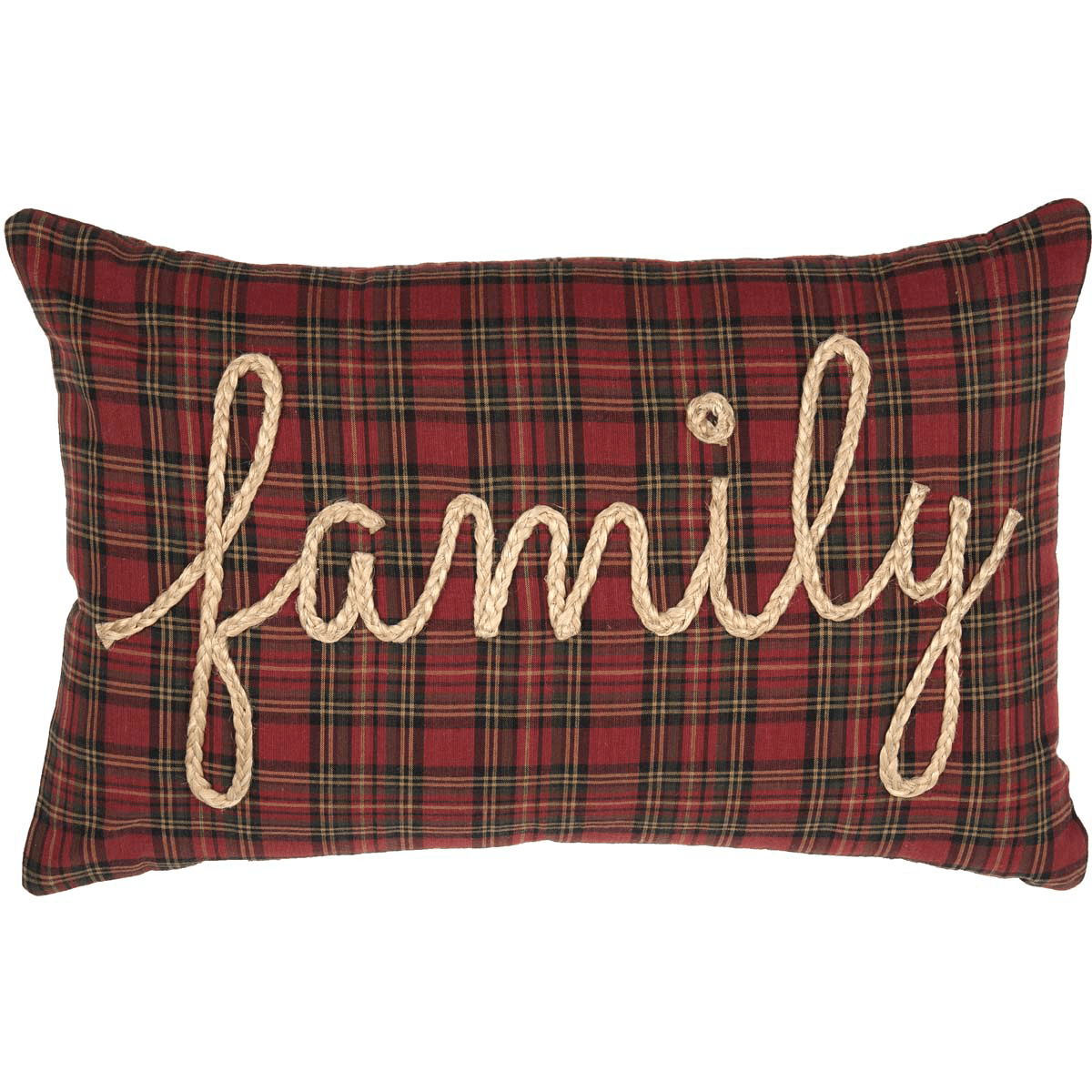 Red Tartan Plaid Family Pillow