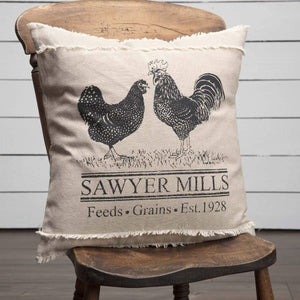 Sawyer Mill Charcoal Poultry Pillow