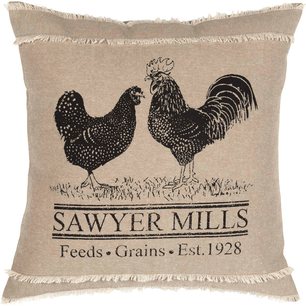 Sawyer Mill Charcoal Poultry Pillow