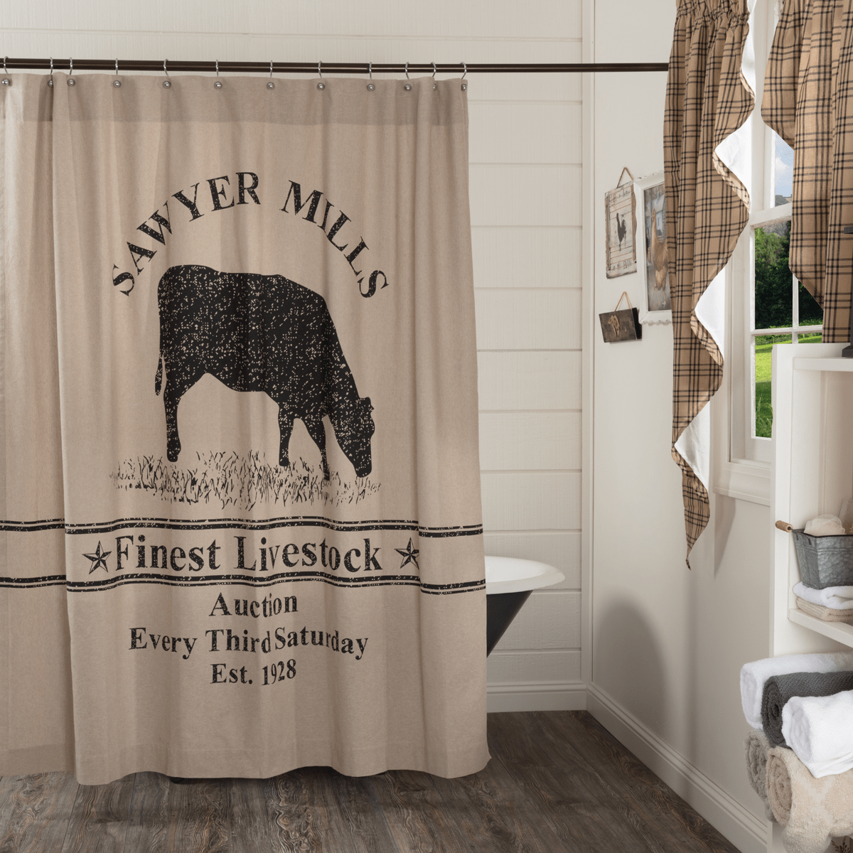 Sawyer Mill Shower Curtain - Cow