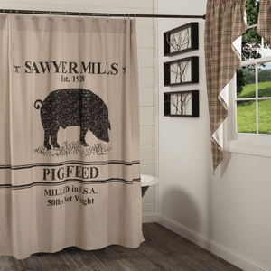Sawyer Mill Shower Curtain - Pig