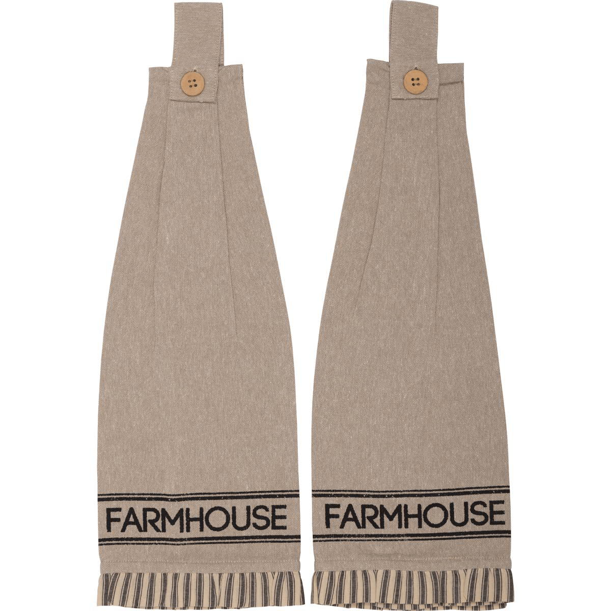 Sawyer Mill Button Loop Kitchen Towel Set - Farmhouse