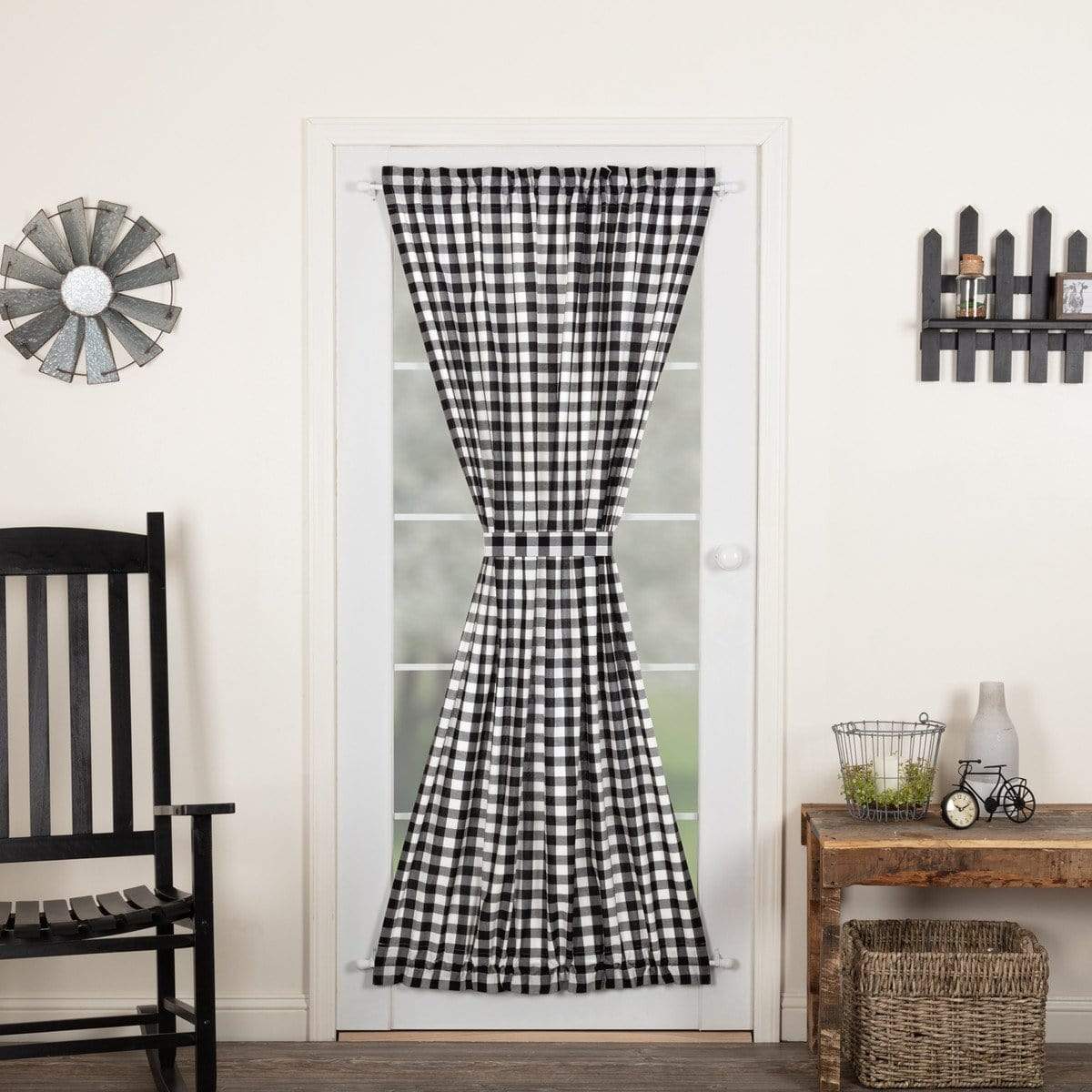 Annie Buffalo Check Door Panel - Black