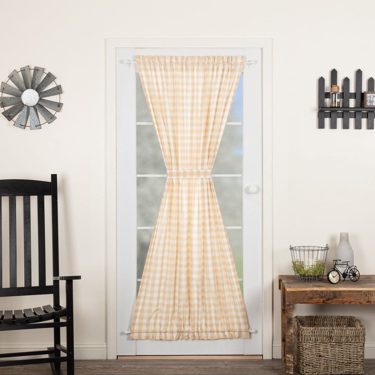 Annie Buffalo Check Door Panel - Tan