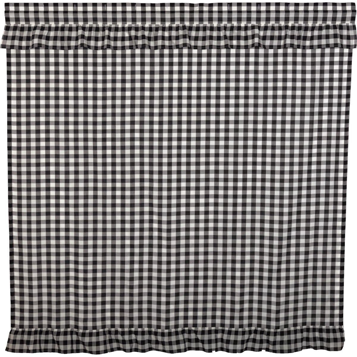 Annie Buffalo Black Check Ruffled Shower Curtain