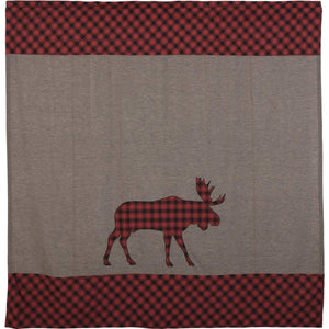Cumberland Moose Applique Shower Curtain